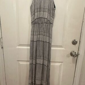 Lush Gray Patterned Maxi Dress